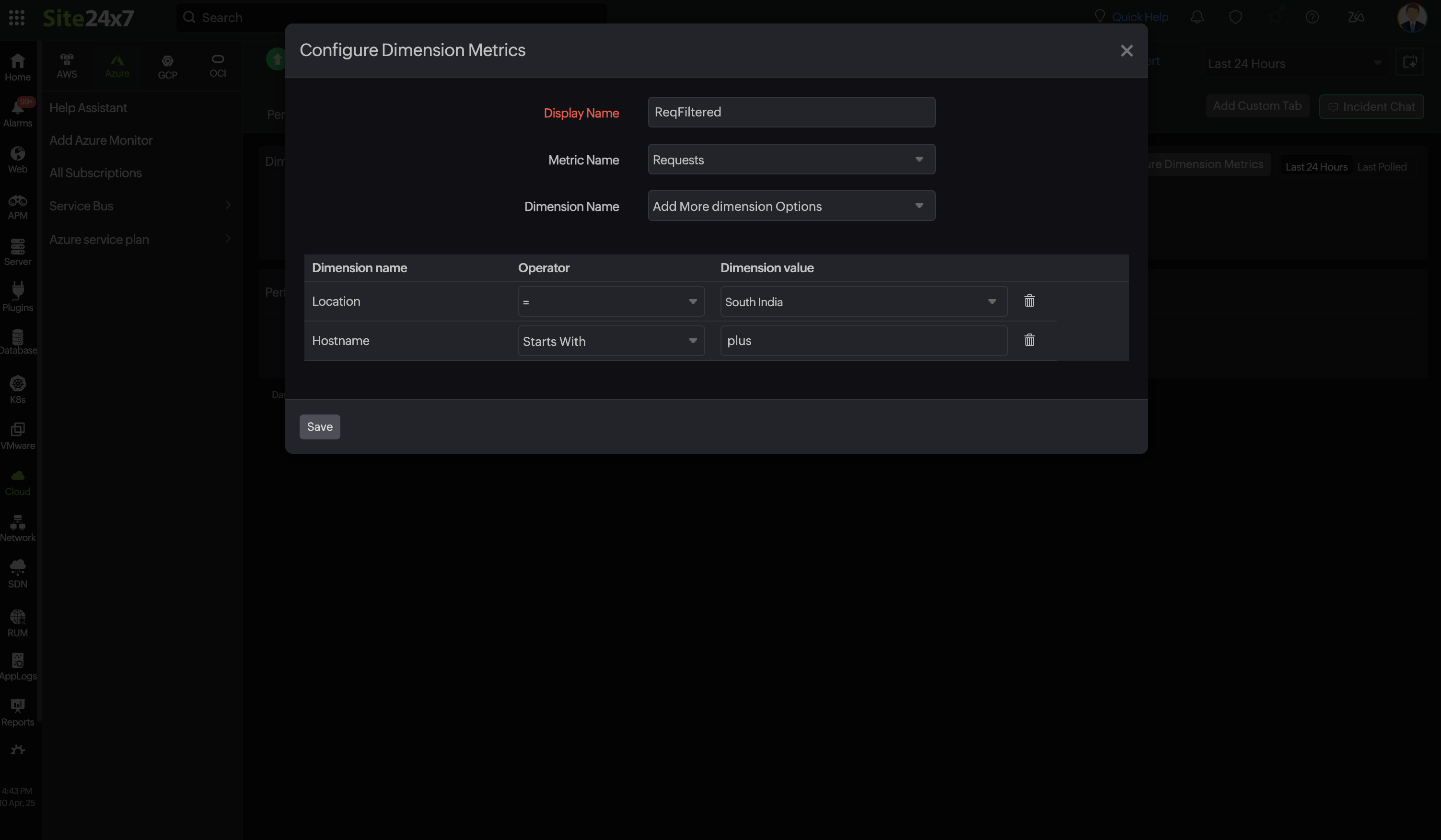 Configure Dimension Metrics Configure Dimension Metrics
