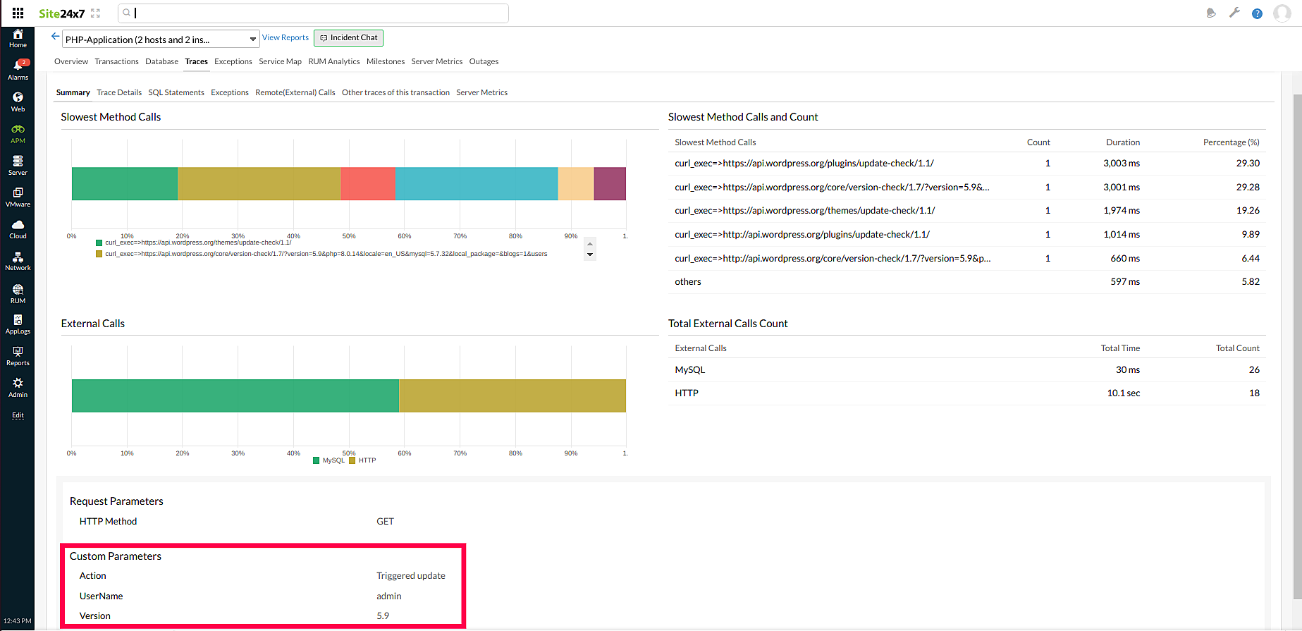 Custom parameters