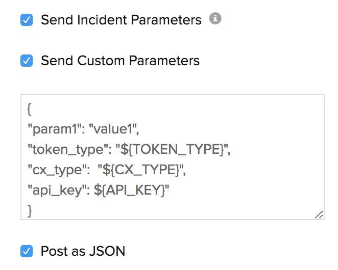 Custom and Incident Parameters Custom and Incident Parameters