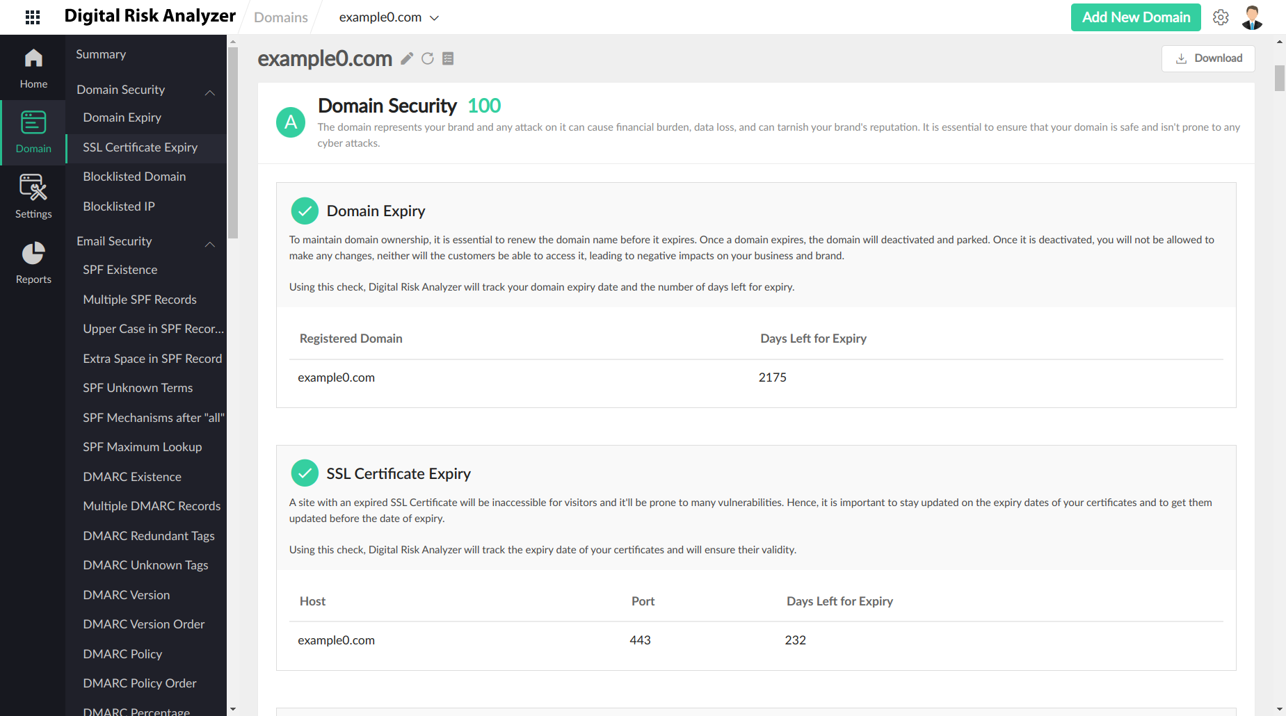 Learn more about the assertion checks for ensuring domain security