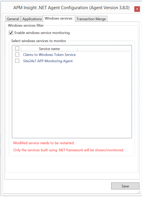 APM Insight .NET agent configuration